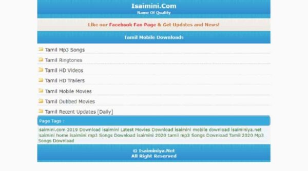 Isaimini 2022: Download Isaimini.com Tamil Dubbed Movies illegal Website, Isaimini Tamil Movies