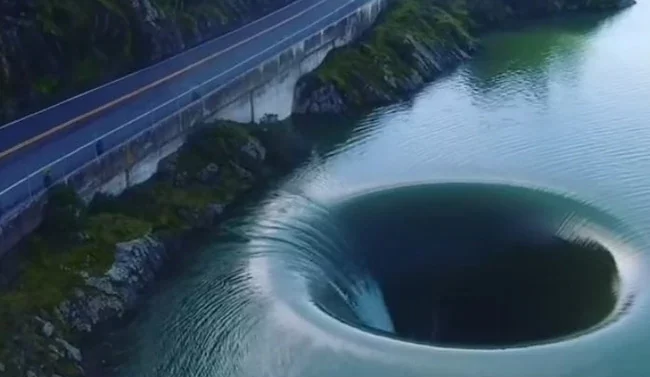 Bizarre 72-Feet Wide "Portal To Hell" Opens In California Lake